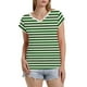 thumbnail image 4 of Eres Más Que una Camisa de Puntuación de Prueba Sexy de Manga Corta Lentejuelas Suelta Camisa de Blusa con Cuello en V, Poliéster, 4 of 8