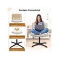 thumbnail image 3 of Silla Ergonómica de Oficina sin Brazos, Beige, Altura Ajustable (79-92 cm), Respaldo Reclinable 20°, Giro 360°, Asiento Acolchado (65x52 cm), Base Metálica Negra (136 kg), para Hogar y Escritorio, 3 of 4