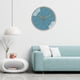 thumbnail image 4 of Reloj de pared silencioso Perfecl moderno azul 30 cm, 4 of 7
