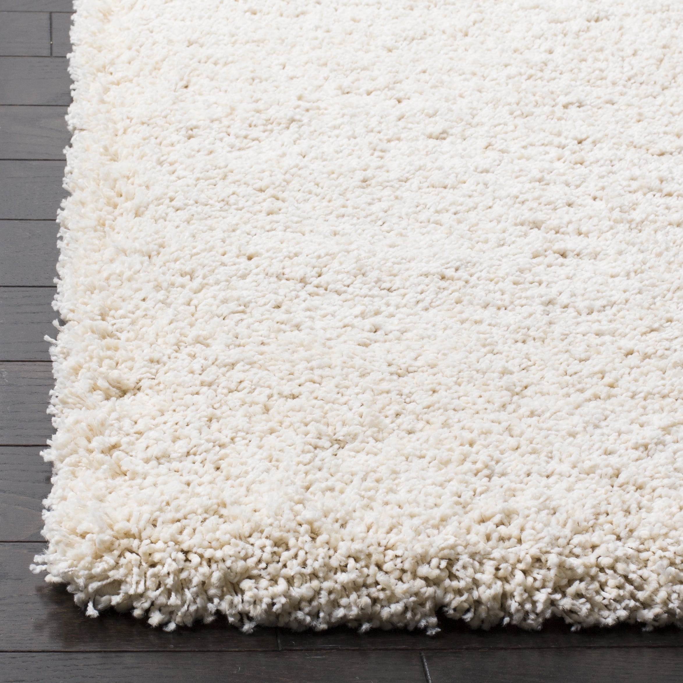 SAFAVIEH Milan Harlow Solid Plush Shag Area Rug, Ivory, 8' x 10' - Large - Modern Design, Ivory, Non-Shedding & Easy Cleaning, Ultra Plush Thick Pile, Ideal for Living Room, Bedroom