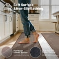 thumbnail image 5 of Kitchen Rugs Non Slip Washable 17.3x30, Cushioned Rugs for Kitchen Floor, Absorbent Runner Rug Mats with Rubber Backing for Kitchen, Hallway, Bathroom, Bedroom, Office,  Brown, 17.3"x30", 5 of 6
