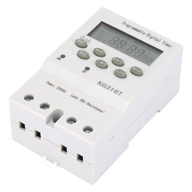 Interruptor temporizador digital, KG316T 220 V, interruptor temporizador programable por tiempo de microordenador, interruptor automático, diseño exquisito