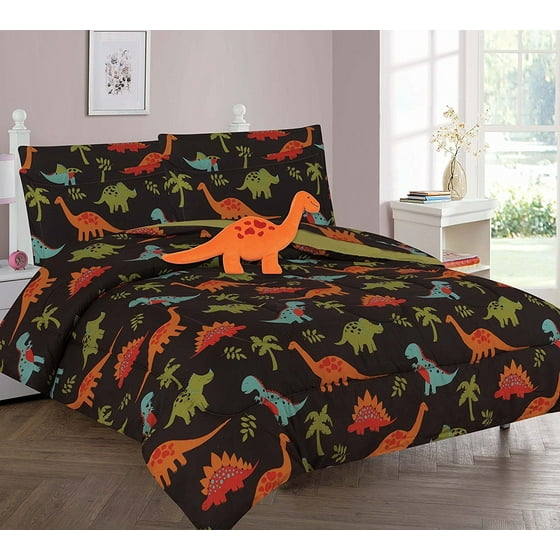 Wpm Dinosaur Brown Print Bedding Set Choose From Full Twin Comforter Wpm Dinosaur Brown Print Bedding Set Choose From Full Twin Comforter Or Bed Sheets Window Curtains Panels For Kids Girls Boys Room