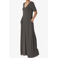 thumbnail image 3 of TheMogan Women's PLUS Soft Jersey Oversized V-Neck Short Sleeve Maxi Dress W Pocket, 3 of 6