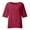 Red, variant on Bxsruta Womens Tops Plus Size 3/4 Sleeve O Neck Casual Loose Cotton Linen Basic Plain T-Shirts Spring Summer Fall Womens Basic Tunic Tops Pullover Blouses Tees Shirts