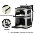 thumbnail image 3 of Pet Carrier Backpack Cat Carrier Backpack Dog Carrier Backpack for Small Cats Dogs Wide Use Breathable Strong and Durable Pet Backpack(Gray), 3 of 7
