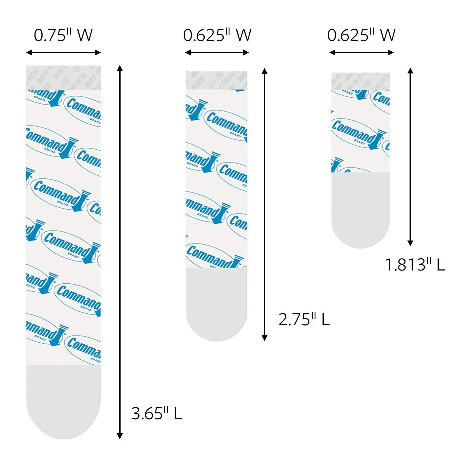 Command 6-packages of Assorted Clear Refill Strips 17200CLR-ES — Residential Use, Standard Application