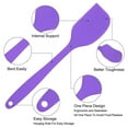 thumbnail image 4 of Silicone Spatula Set of 6, Food Grade Rubber Spatulas and Cooking Utensils, Heat-Resistant Kitchen Non Stick Utensils for Cooking, Baking, Mixing, Scraping, BPA-Free, Dishwasher Safe(Purple), 4 of 8