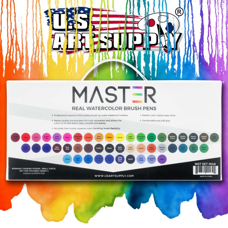 Buy 48colors Watercolor Markers(flexible Nylon Brush Tips)refillable Water  Blending Brush Paint Pen Art Supplies For Teen/kid/adult from Hefei Reiz  Innovative Tech. Co., Ltd., China