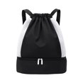 thumbnail image 1 of Milaget Drawstring Backpack Adjustable Strap Sports Backpack Water Resistant Gym Bag Black, 1 of 9