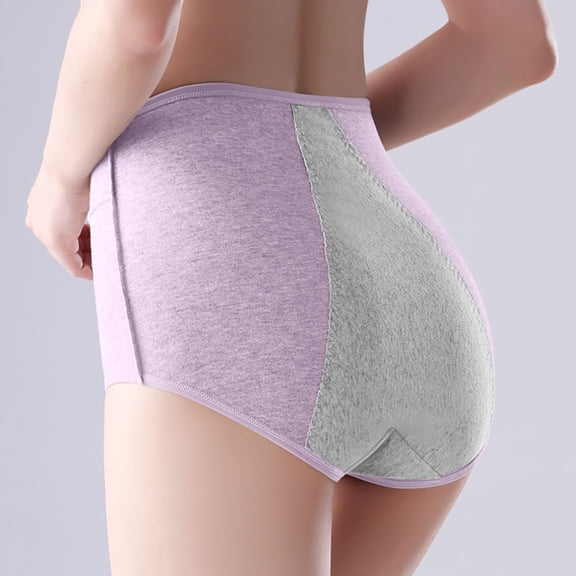 TIANZEN Women's Front And Back Leak Proof Menstrual Sanitary Pants Pure Crotch High Waist Pants Plus Size Underwear Underwear plus Size 4x