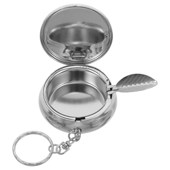 Soimiss Keys Ashtray Keychain Silver Stainless Steel 1Pack
