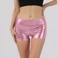 thumbnail image 1 of Ovticza Shorts Booty Rave Métallisés Brillants pour Femmes Hot Pants Bas de Danse Rose TG, 1 of 5