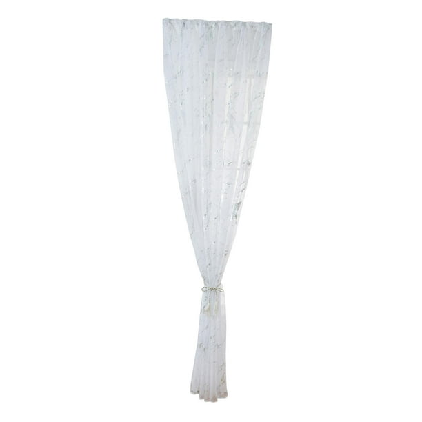 Paneles de gasa para ventana, cortinas decorativas para ventana, 100cm x 200cm, elegante Panel de bolsillo para barra, tratamiento de ventana,