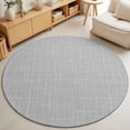 thumbnail image 4 of Silver Gray Solid 6FT Round Area Rugs for Living Room Minimalist Cloth Cool Gray Linen Texture Industrial Ultra-Thin Non-Slip Round Rugs Washable Low Pile Circle Carpet for Bedroom Kitchen Nursery, 4 of 9