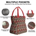 thumbnail image 3 of Brown Christmas Dessert Pattern Drawstring Lunch Bag Women - Drawstring Lunch Bag Insulated for Work Office - Stain-Resistant Large Lunchbags for Women with Multi-Pockets, 3 of 6
