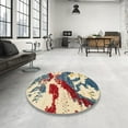 thumbnail image 4 of Ahgly Company Machine Washable Indoor Rectangle Abstract Purple Area Rugs, 2' x 4', 4 of 7