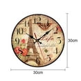thumbnail image 2 of Reloj de pared de 12 pulgadas, reloj de pared de salón, reloj de pared antiguo, reloj de pared de madera simple Adepaton BST3004281-1, 2 of 6