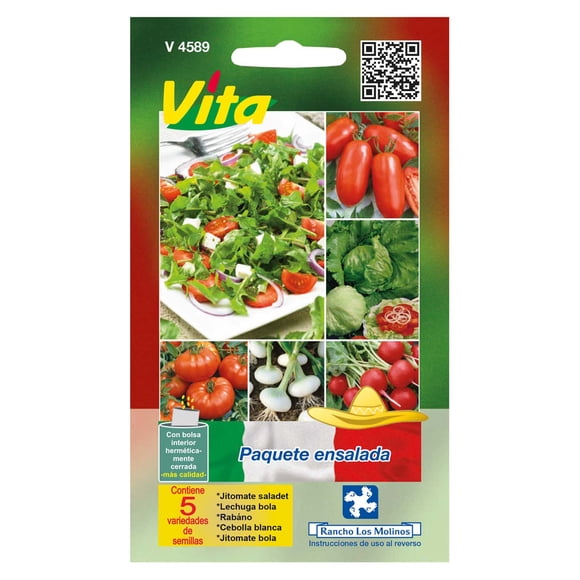 Semillas Paquete Ensalada 5 variedades Vita