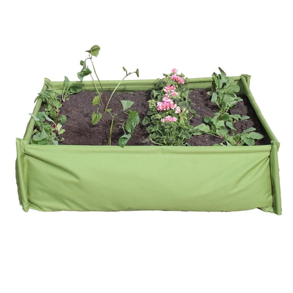 Premium Fabric Kids Garden Bed & Sandpit – My First Vegetable Garden Planter with Cover, 31.5″ Raised Bed