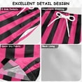 thumbnail image 4 of Pink and Black Stripe Swim Trunks Quick Dry Beach Pool Board Shorts Lightweight Stylish Print Sizes 2T to XL, 4 of 8