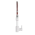 thumbnail image 3 of DANZE DH451188CR The Foodie Caliente 1H Pre-Rinse Pull-Down Kitchen Faucet 1.75gpm Chrome w/Red Hose, 3 of 5