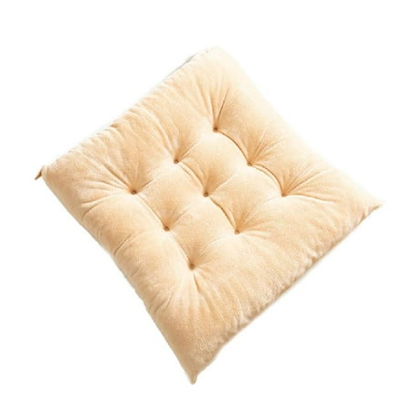 

QUSENLON Crystal Velvet Sqaure for Seat Cushion with Ties Solid Color Thicken Dining Chair Pad Tatami Mat Floor Sitting Pillow De
