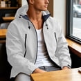 thumbnail image 5 of Tqyyweavej Mens Rain Jacket Waterproof Windproof Outdoor Raincoat with Zip Pocekts Hooded Drawstring Windbreaker for Hiking, Cycling, Fishing, 5 of 10