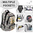 thumbnail image 3 of Yuyamidu Camo Soccer Duck 4Pcs School Backpack Set, 17-Inch Large Capacity Bookbag with Lunch Bag, Pencil Case & Bottle Sleeve for Boys Girls, 3 of 7