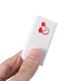 thumbnail image 4 of Unique Bargains 1 Pc 3 Grids Single Layer Pill Case Durable for Travel White Red, 4 of 5