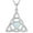 White, variant on Celtic Knot Necklace Created Blue Opal Pendant Necklace Jewelry for Women Sterling Silver Trinity Nnot Necklace Triangle