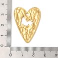 thumbnail image 3 of 1 pc 304 Stainless Steel Pendants Textured Heart Charm Golden 33.5x24.5x1.8mm Hole: 2.3mm, 3 of 3