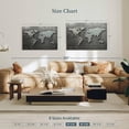 thumbnail image 4 of Elephant Stock Scratched Steel World Map Wall Art - Horizontal Canvas Wall Art - Living Room Wall Decor - Map Canvas - Silver And Gray Decor - 39" x 26", 4 of 8