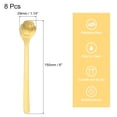 thumbnail image 2 of Uxcell 8Pack 6" Cat Paw Spoon Stainless Steel Coffee Spoon Ice Cream Spoon, Gold, 2 of 4