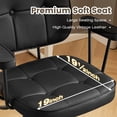 thumbnail image 7 of Falvinoryn Modern Home Office Desk Chair, Ergonomic Computer Task Chair with Padded Armrests, 360° Swivel Adjustable Height Rolling Chair, Rocking Function.Black, 7 of 7