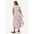 thumbnail image 2 of ellos Women's Plus Size Tie-Front Maxi Dress - 20, Pink Frost Floral, 2 of 3