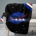 thumbnail image 1 of NASA Logo Couverture en Peluche Raschel 60” x 80”, 1 of 5