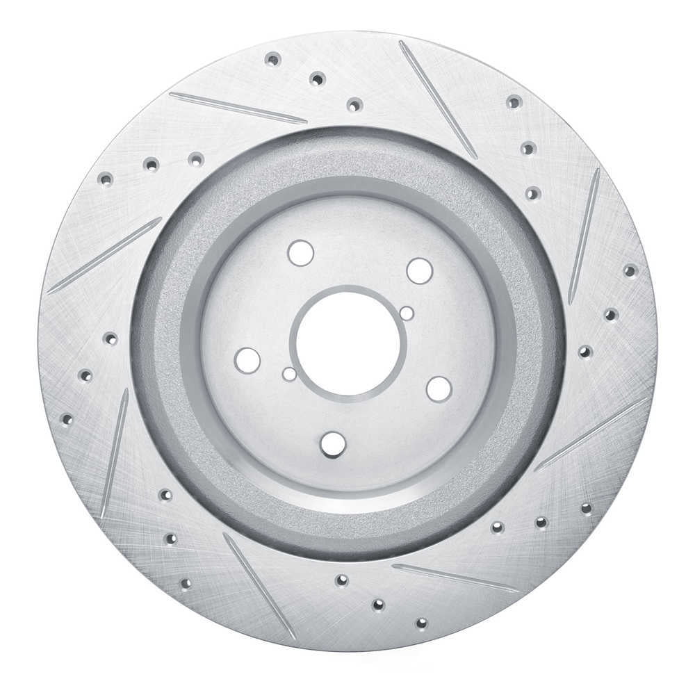 Dynamic Friction Company 631-13044L DFC Brake Rotor - Drilled And Slotted - Silver