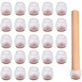 thumbnail image 1 of Almohadillas De Silicona Para Sillas, 24 Piezas De Tapas Para Sillas, Protectores De Patas De Silla Cubierta De Pie De Silla De Silicona, Almohadilla De Silicona Para Silla Pies De Goma De 25 Mm-29 Mm Afortunado Sencillez, 1 of 5
