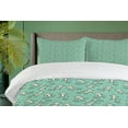 thumbnail image 4 of Ambesonne Monkeys Duvet Cover Sets, Funny Creatures Curly Tails, 2-King, Seafoam Dark Warm Taupe, 4 of 7