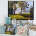 thumbnail image 2 of Designart 'Subtle Sunset Light Through The Trees III' Lake House Framed Canvas Wall Art Print, 2 of 5