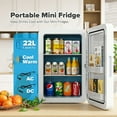 thumbnail image 2 of Advwin 22L Mini Fridge For Bedroom, 12v DC Portable Cooler & Warmer, Mini Refrigerator With Glass Front, For Car Office Desk & Dorm Room Food Beverage Skincare Makeup, 2 of 14