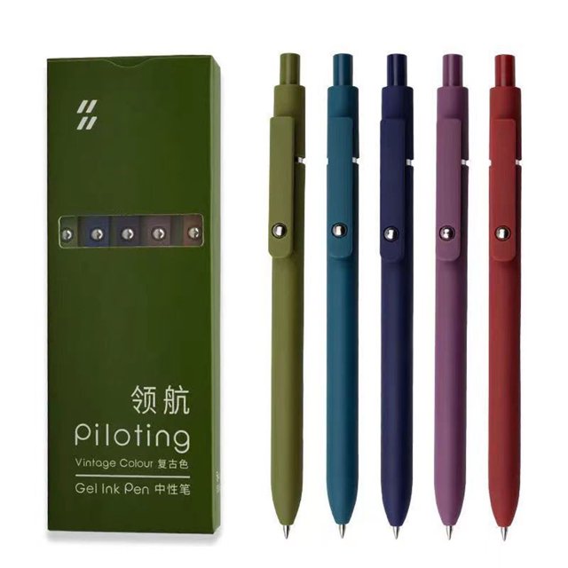 serony AssortedColor Quick Dry Lack Ink The 5 Pens Emboadlie Gel Pens Set For Smooth Writing 5 Pcs Gel Ink