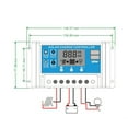 thumbnail image 2 of Controlador de carga solar de 30 A, panel solar actualizado, puerto USB, panel solar, batería, regul Tomshoo  Controlador de carga solar, 2 of 7