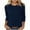 Dark Blue, variant on Scyoekwg 3/4 Length Sleeve Womens Tops Ribbed Knit Dress Shirts Crewneck Basic Sweater Tops Casual Loose Pullover (Dark Blue,M)