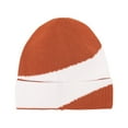 thumbnail image 2 of Sunvit-Panties Women and Men Warm Orange Color Block Beanie - Rib-Knit Cuffed, Nylon Spandex, One Size Fits Most for Fall Winter Cold Weather,Size Free Size, 2 of 6
