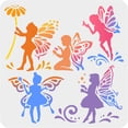 thumbnail image 2 of 1PC Fairy Stencil 11.8x11.8inch Reusable Butterfly Drawing Template, 2 of 9