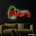 thumbnail image 3 of Craftnamesign Happy Father Day Neon Sign, Father Day Decor, Gift For Dad, 3 of 4
