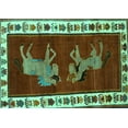 thumbnail image 1 of Ahgly Company Indoor Rectangle Animal Turquoise Blue Traditional Area Rugs, 8' x 10', 1 of 4