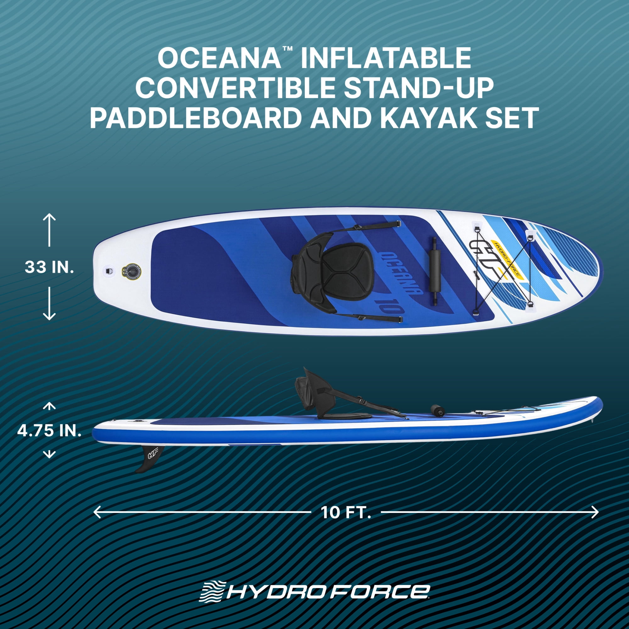 Bestway Hydro-Force Oceana Inflatable Stand-Up Paddle Board and Kayak Set